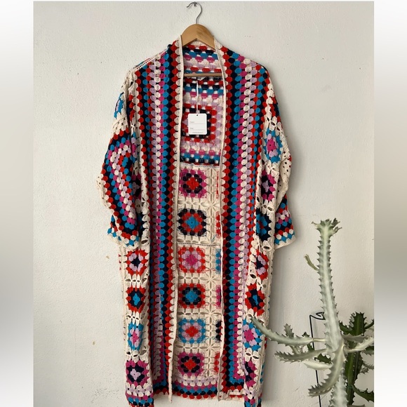 DAVI & DANI Sweaters - NWT Davi & Dani Granny Square Duster